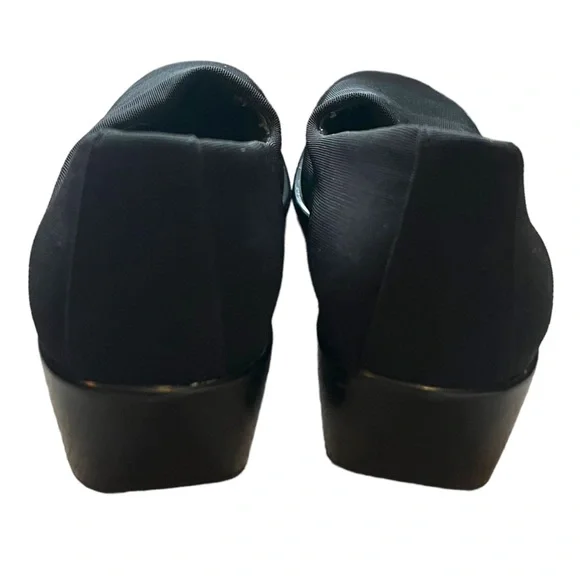 Aerosoles Temptation Wedges Black Fabric Upper Sandal Slip On Heel Shoe size 7.5 - Picture 7 of 8